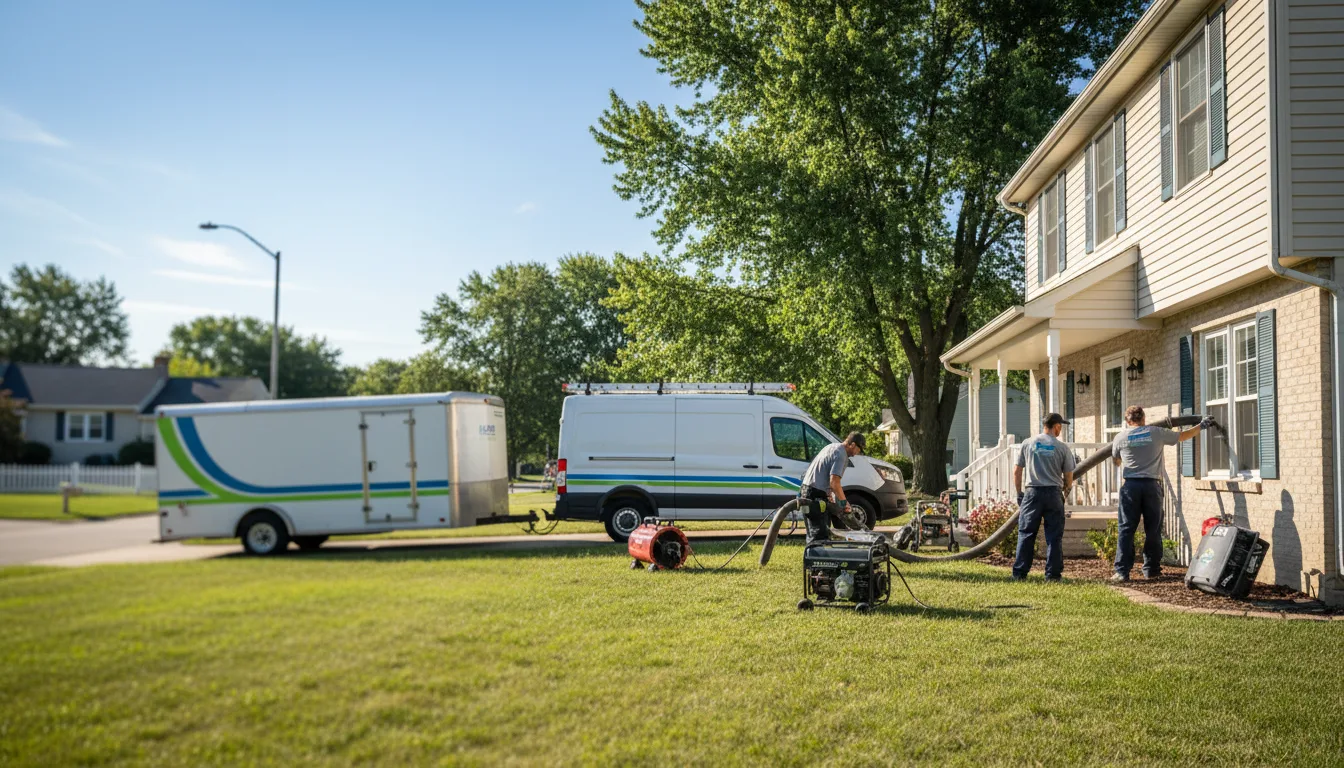Flooded Basement Restoration And Cleanup With Repair in Redmon, IL near me